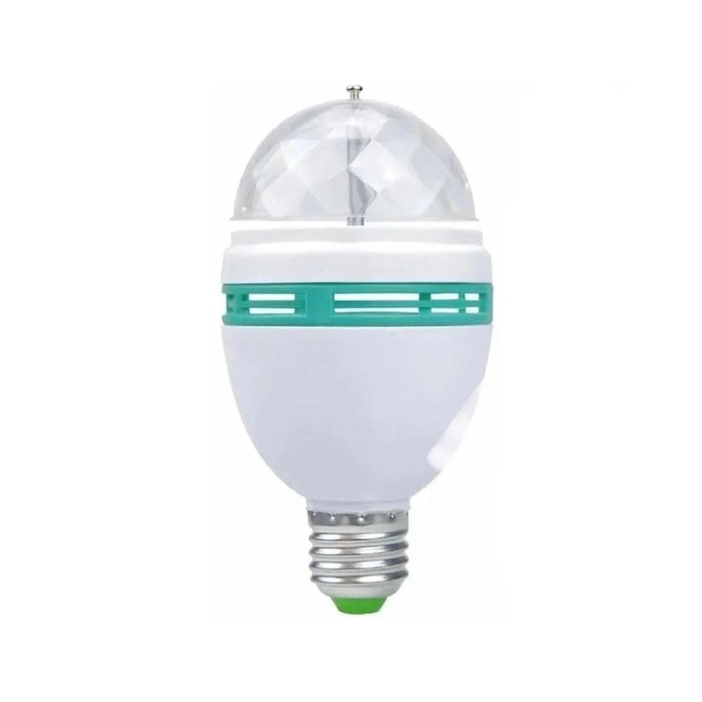 Lâmpada de led giratória colorida 3w rgb balada dj