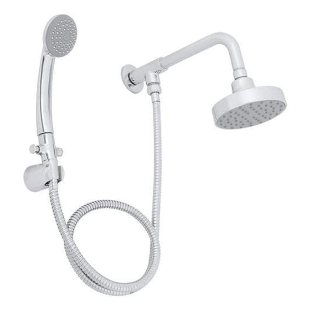 Chuveiro ducha cromada com chuveirinho alto fluxo - premier