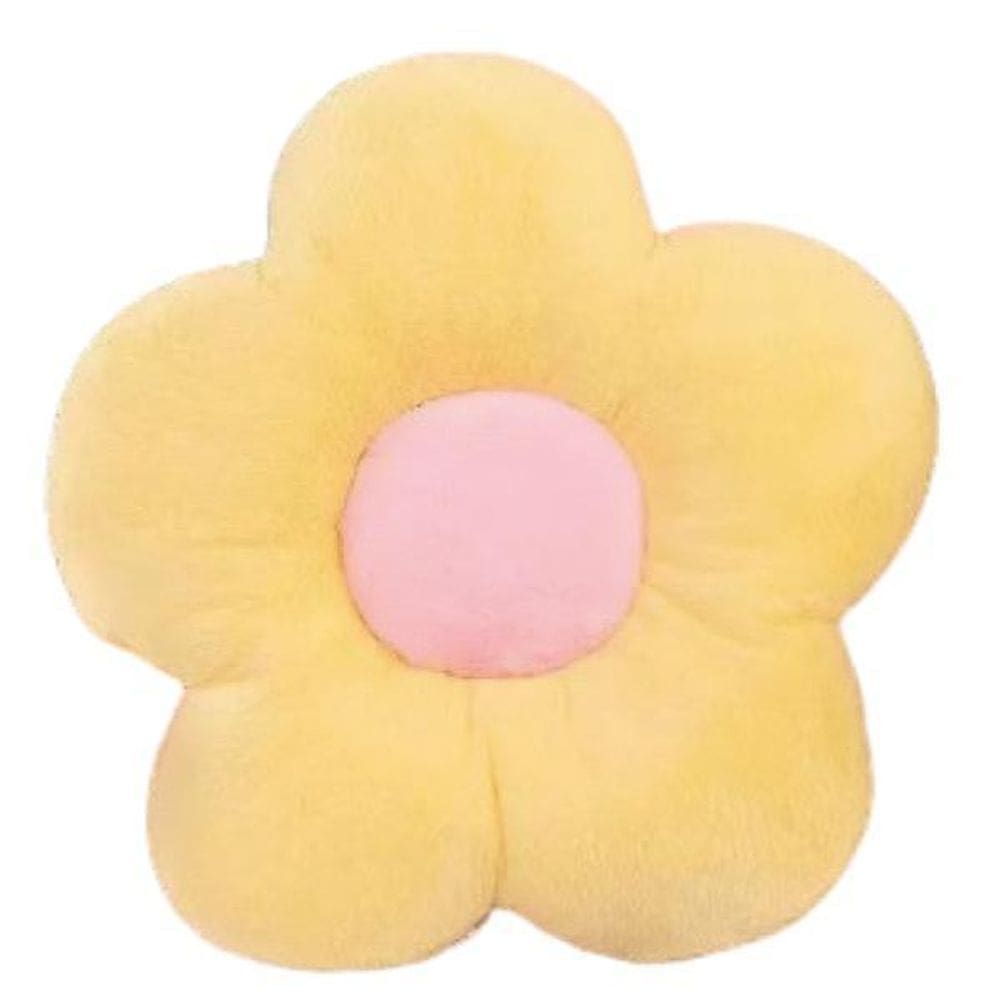 Almofadas decorativas de pelúcia flor amarela pelúcia 30cm