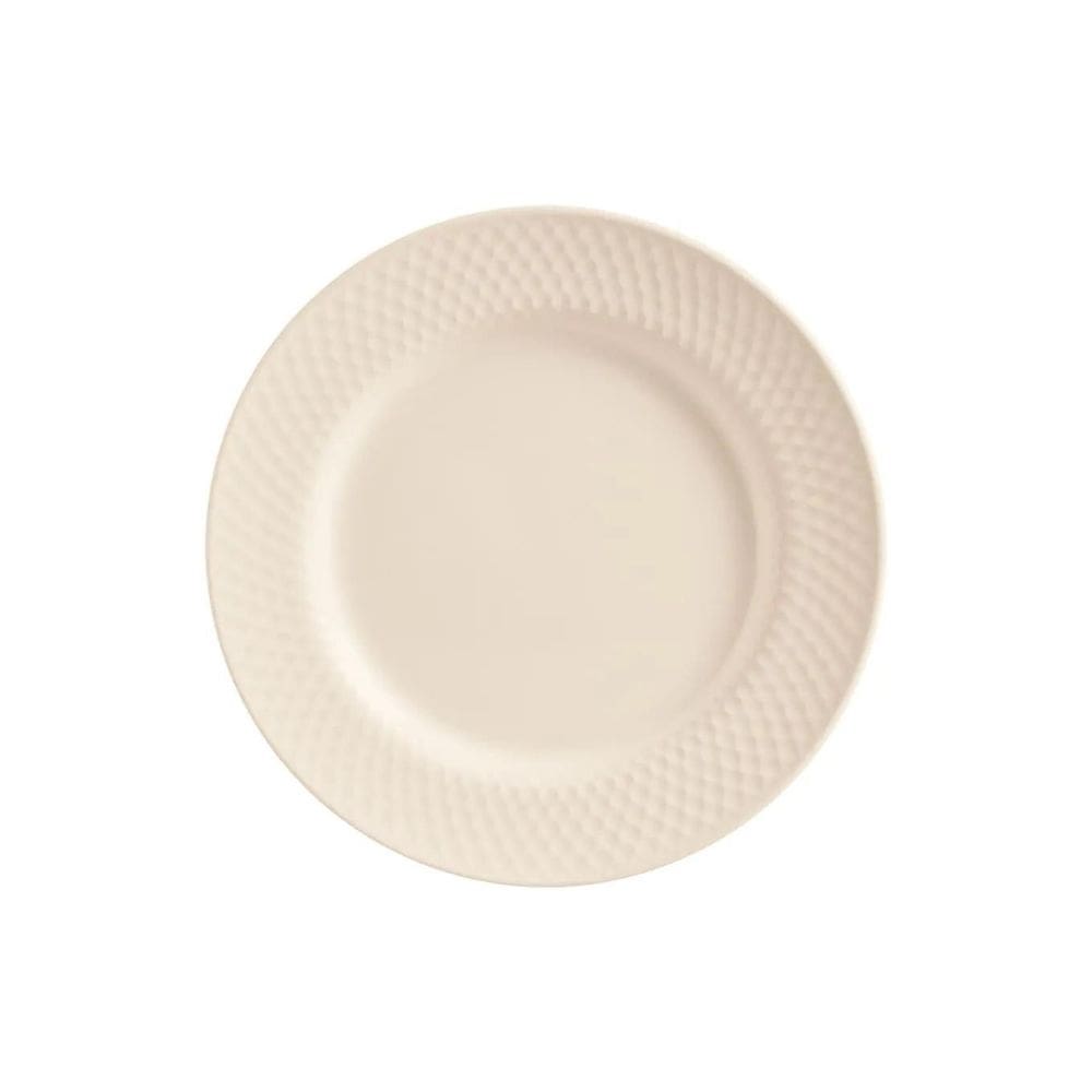 Prato sobremesa cerâmica branca 21cm alleanza