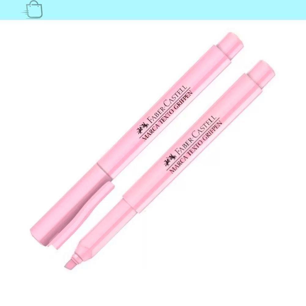 Marca texto tons pastel rosa grifpen faber-castell