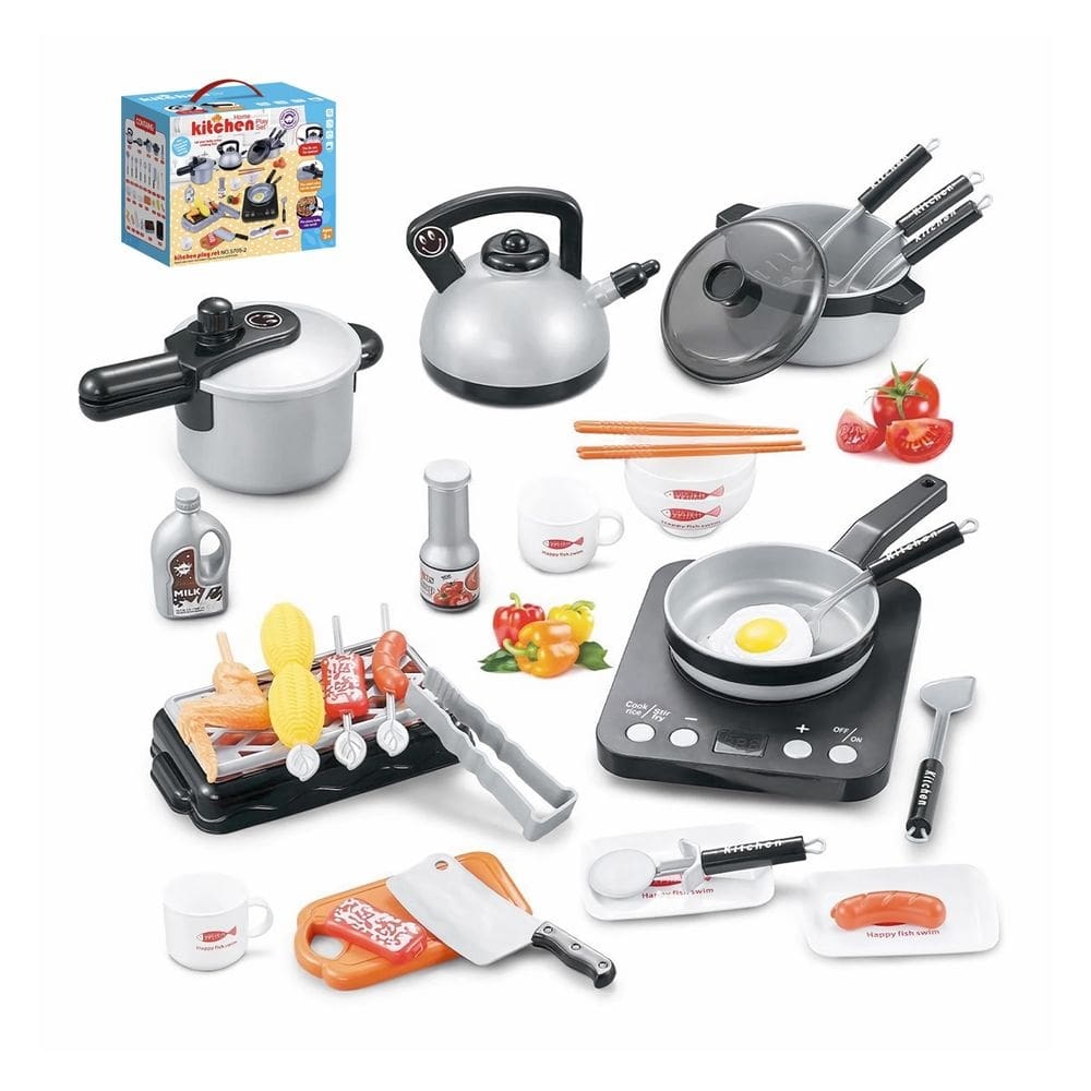 Conjunto de cozinha de brinquedo de 36 peças para meninos e meninas