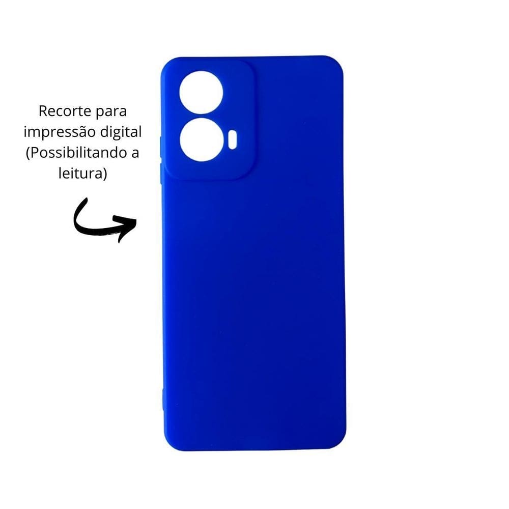 Capa aveludada compatível motorola moto g04 recorte digital