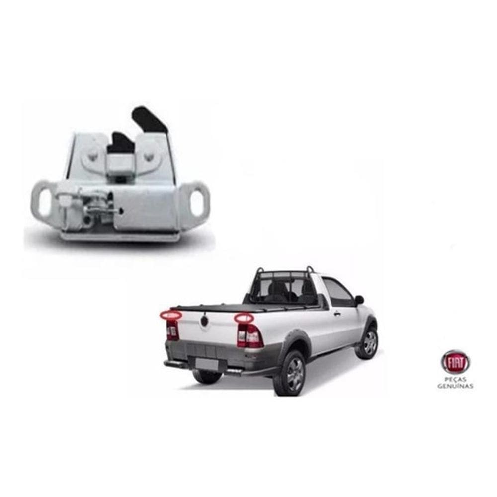 Kit fechadura tampa traseira strada novo fiat 2p