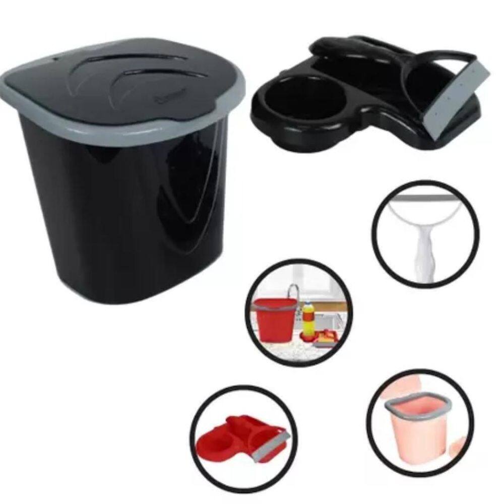 Kit Pia Lixeira Porta Detergente Bucha Rodinho Cozinha Cor