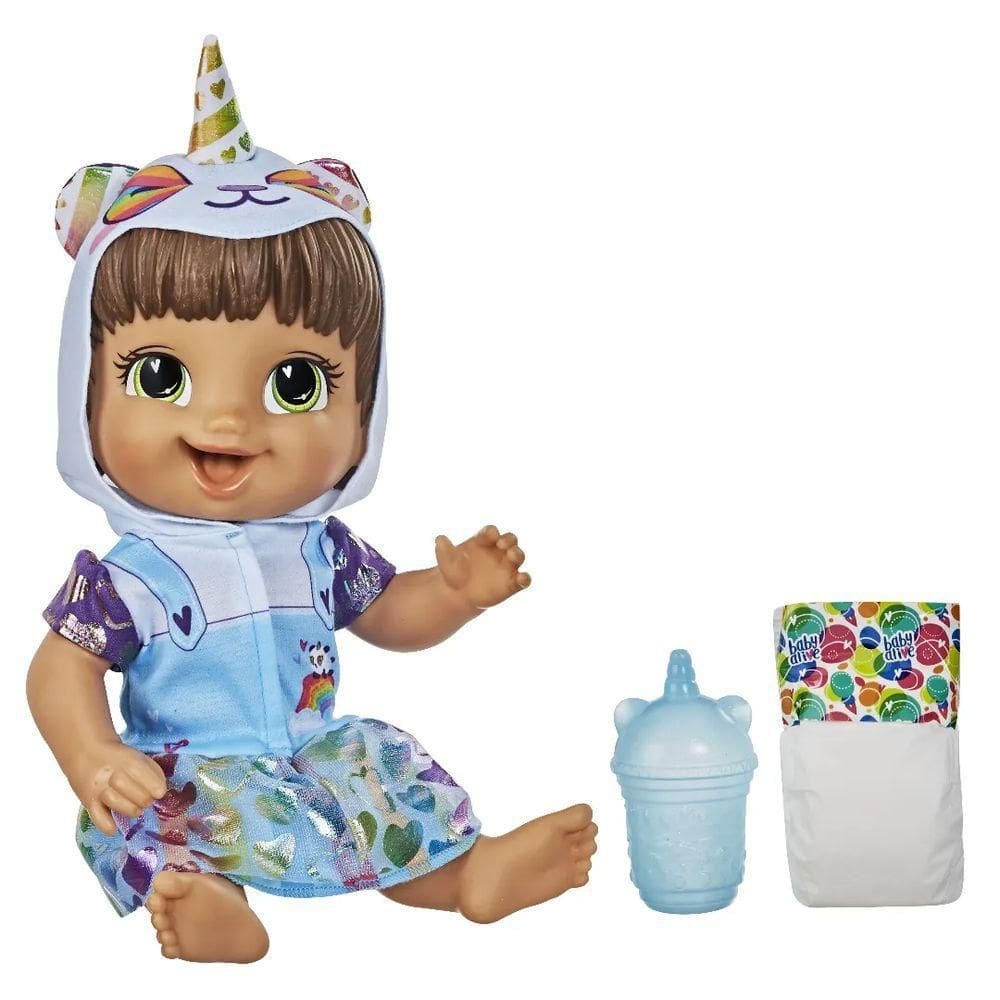 Boneca baby alive tinycorn bebê panda morena e9422