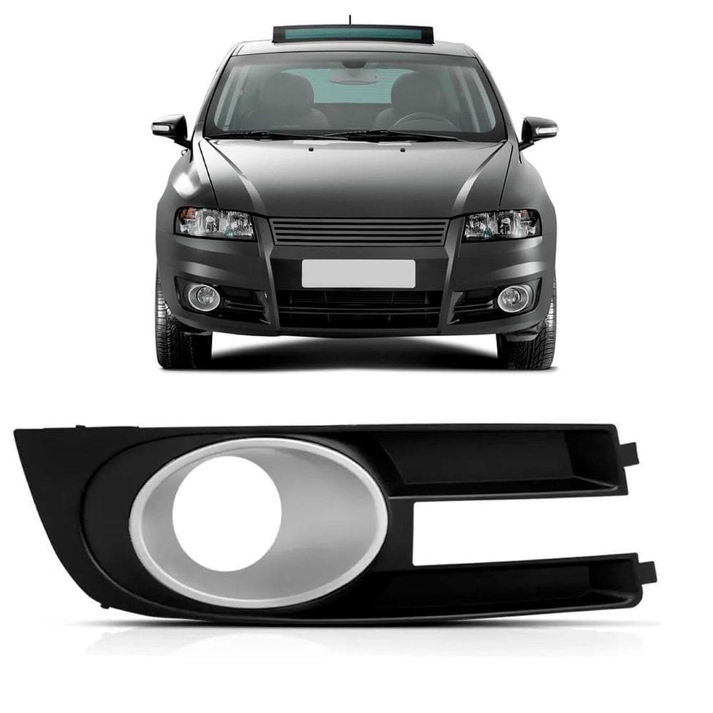 Moldura tela milha stilo 2005 a 2009 preto fosco aro prata