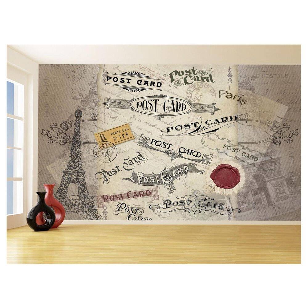 Papel De Parede Arte Cartão Postal Paris TRA57 1,75X2,0M