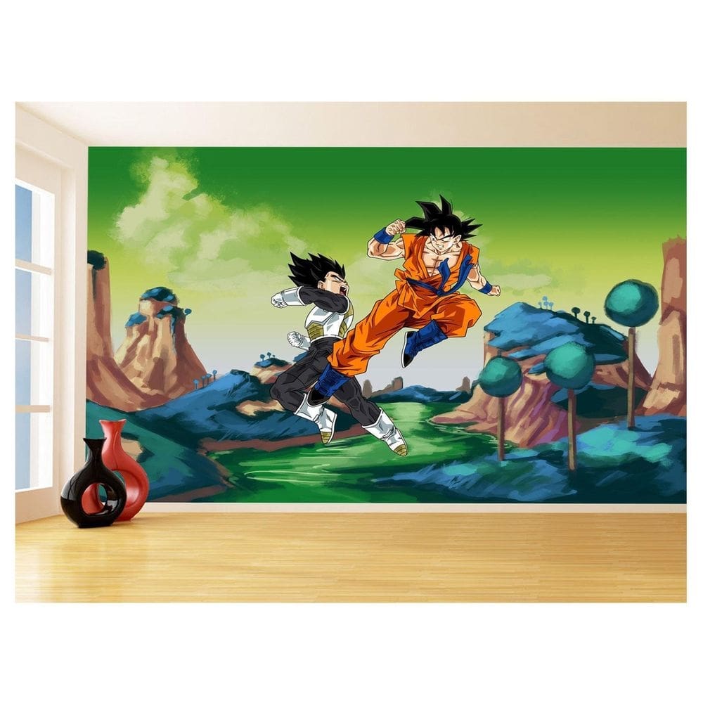 Papel De Parede Dragon Ball Goku Vegeta Anime 3,5M Dbz336