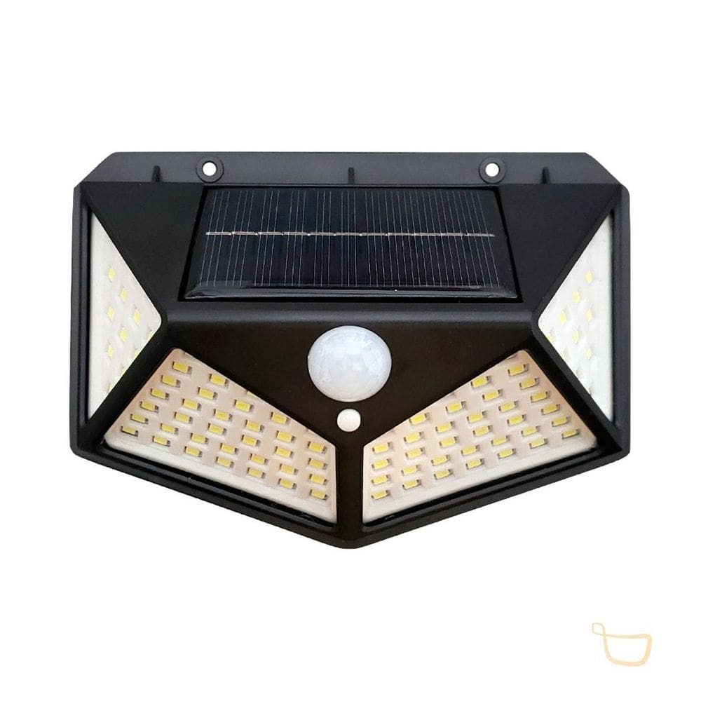 Luminária led solar com sensor de presença 8w