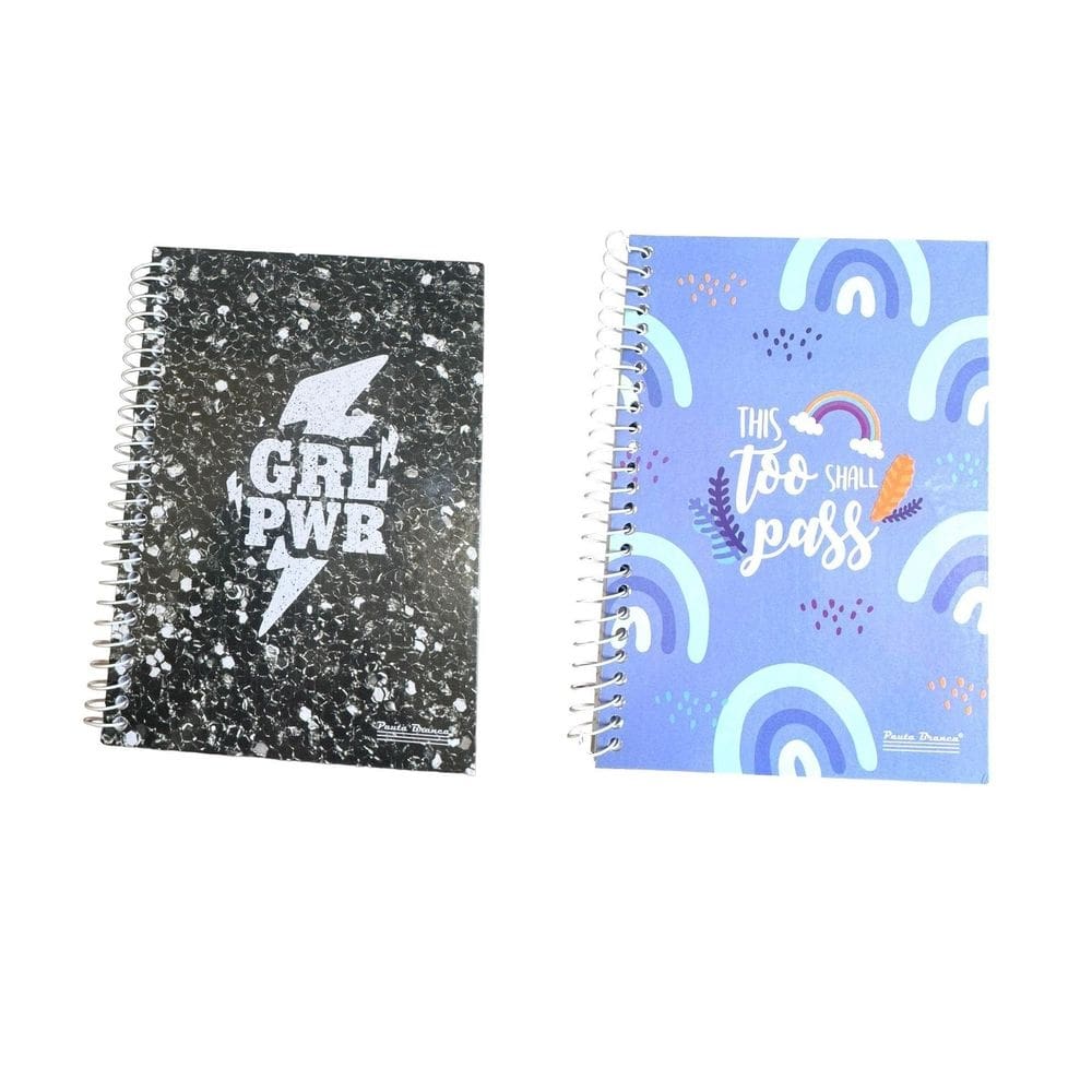 Caderno escolar 1/4 capa dura  com 96fls-kit 10un