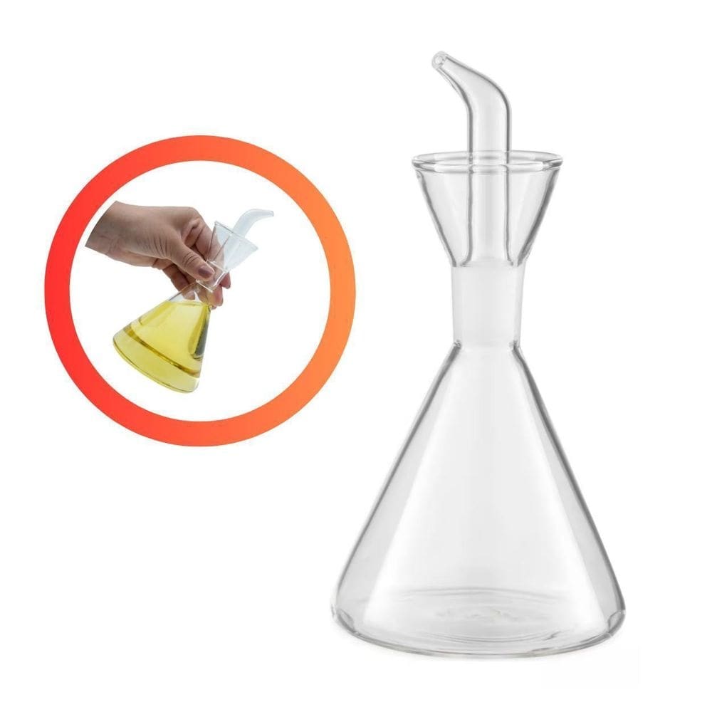 Galheteiro porta azeite e vinagre triangular 250ml - oikos