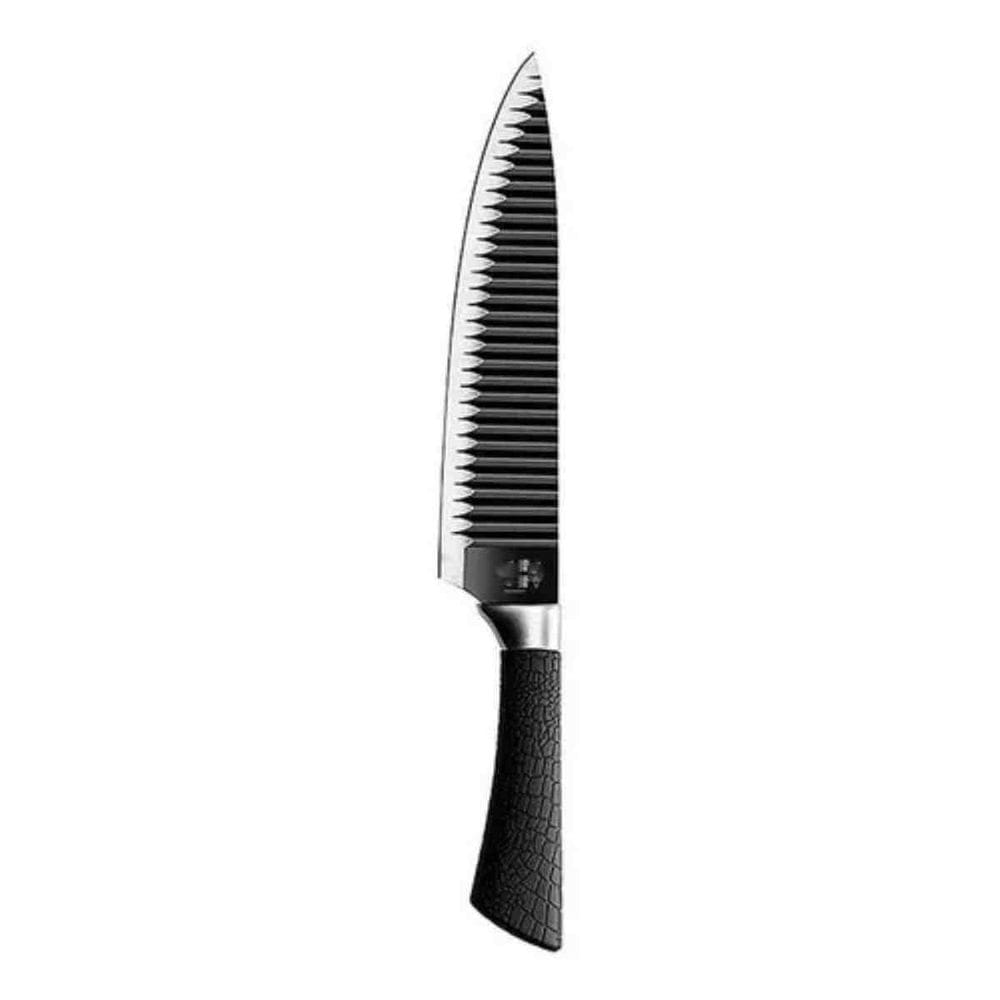 Faca de cozinha shark em aço inox 33 cm profissional afiada
