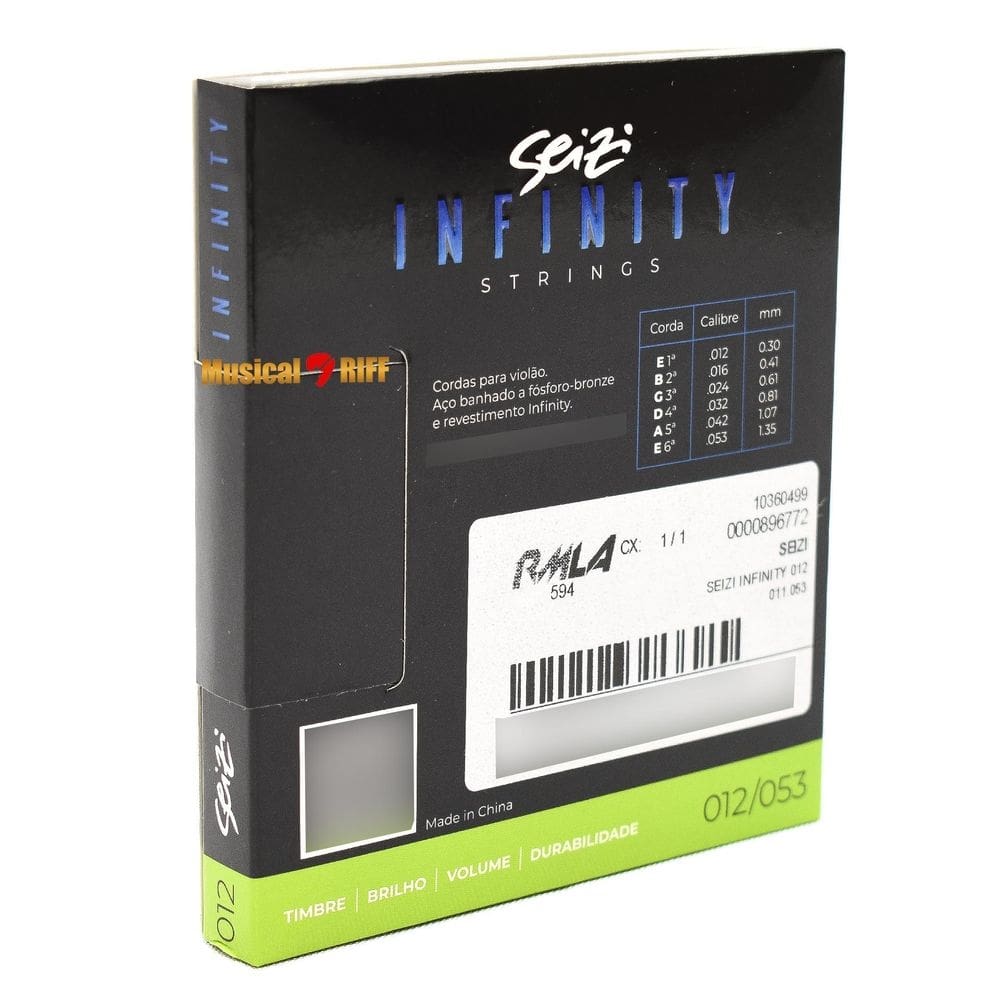 Encordoamento violao seizi aco 012 infinity phosphor bronze