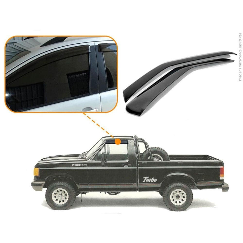 Calha de chuva ford f-1000 2 portas 1986 1989 1994 1997 1998