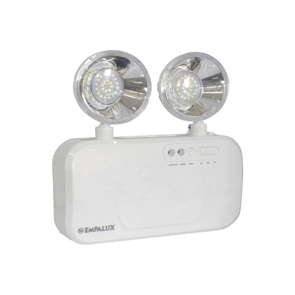 Luminária de emergência led empalux 3000 lumens 6 horas