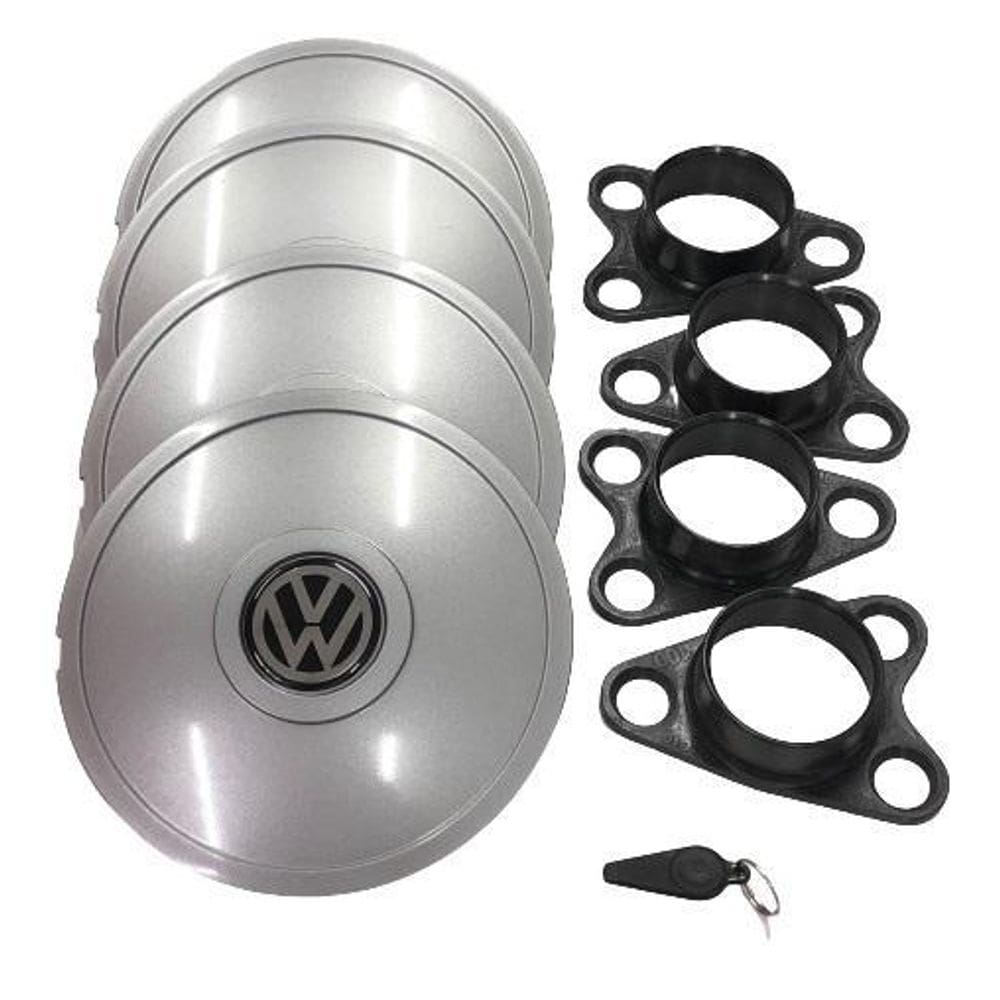 Calotas miollo p vw fox aro 14 2004/2019 tradicional prata