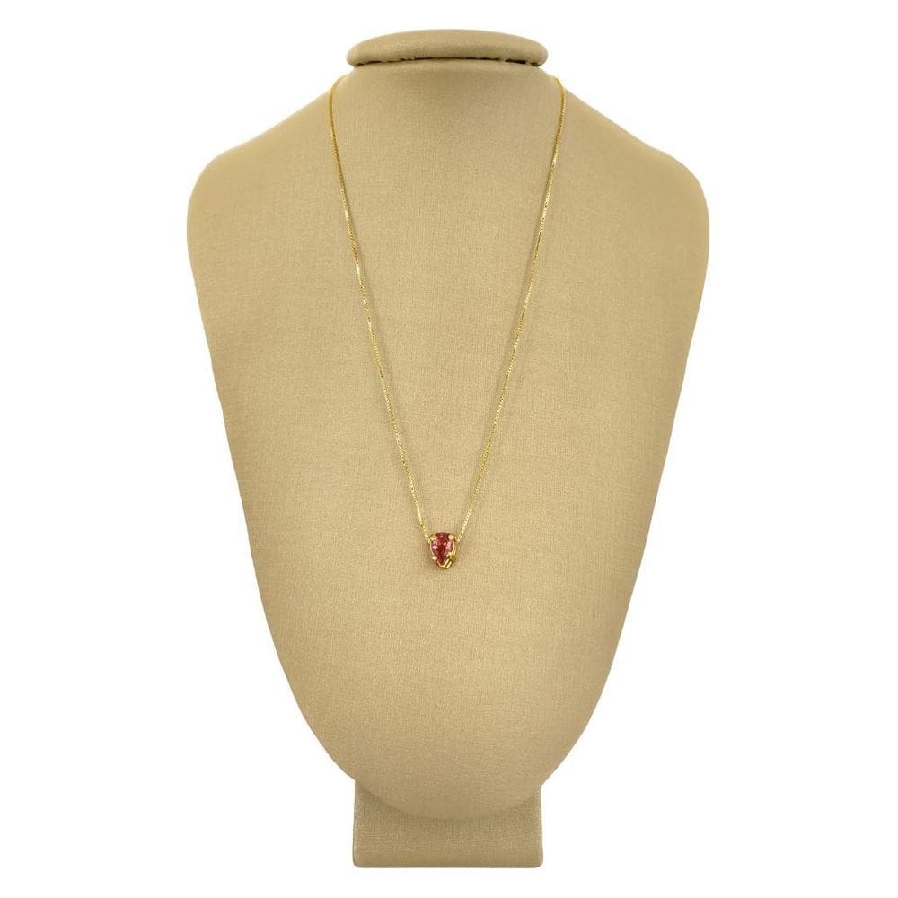 Colar em ouro 18k turmalina rosa - p. vecchio