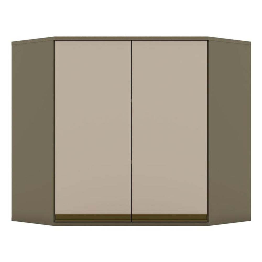 Armário Aéreo Évelin Canto Obliquo 2 Portas 83 cm Duna Cristal – Henn