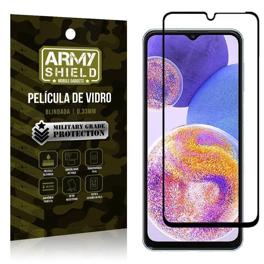 Película de vidro samsung a23 4g cobre a tela toda