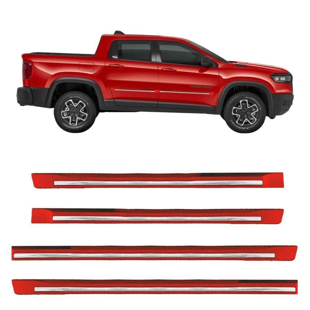 Friso Lateral Novo Rampage 2025 Vermelho Flame