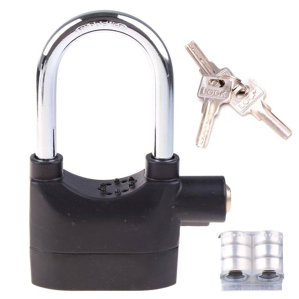 Trava cadeado alarme sonoro anti roubo moto bike casa 110db