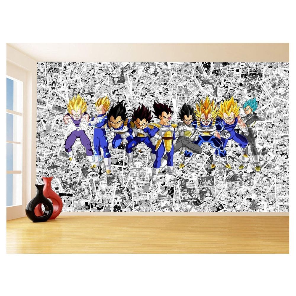Papel De Parede Dragon Ball Goku Vegeta Anime 3,5M Dbz137