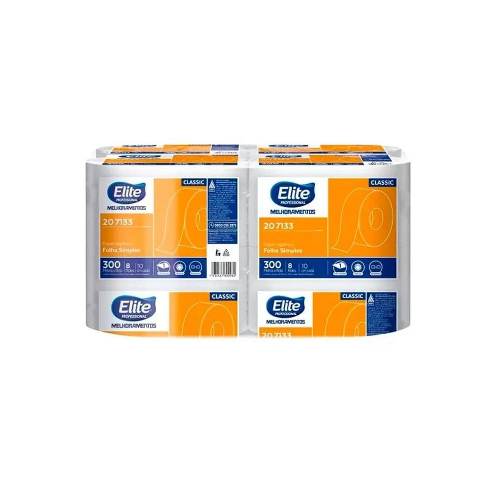 Papel Higiênico Rolo com 4 Unidades 300mx10cm Elite