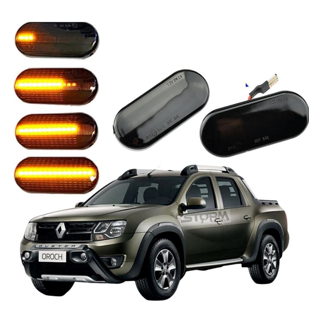 Par de pisca dinâmico seta sequencial renault duster oroch