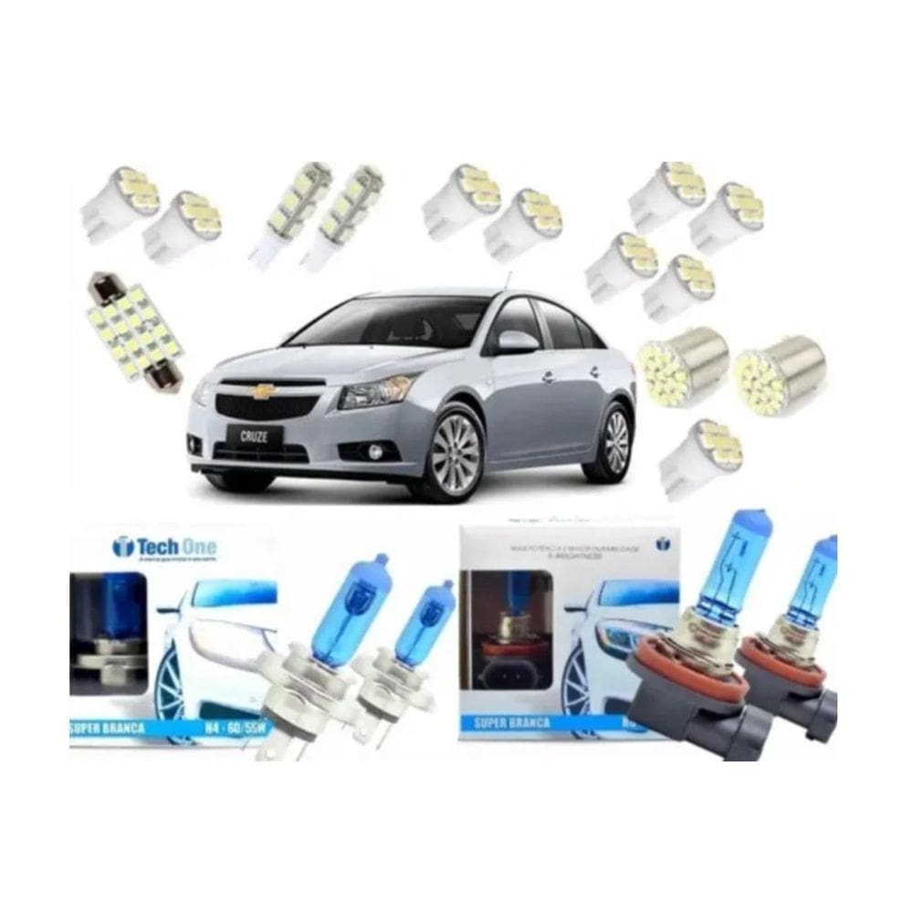 Kit gm cruze lâmpada led super branca 2011 2012 2013 2014