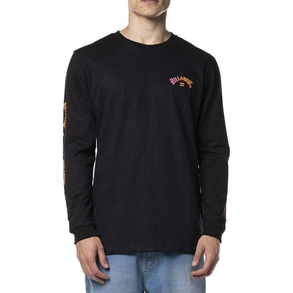 Camiseta Billabong Manga Longa Snaking Arches WT24 Preto