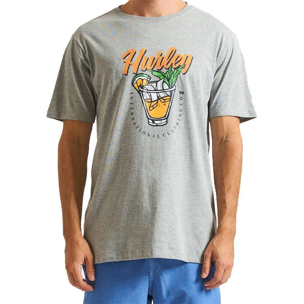 Camiseta Hurley Drink WT24 Masculina Mescla Cinza