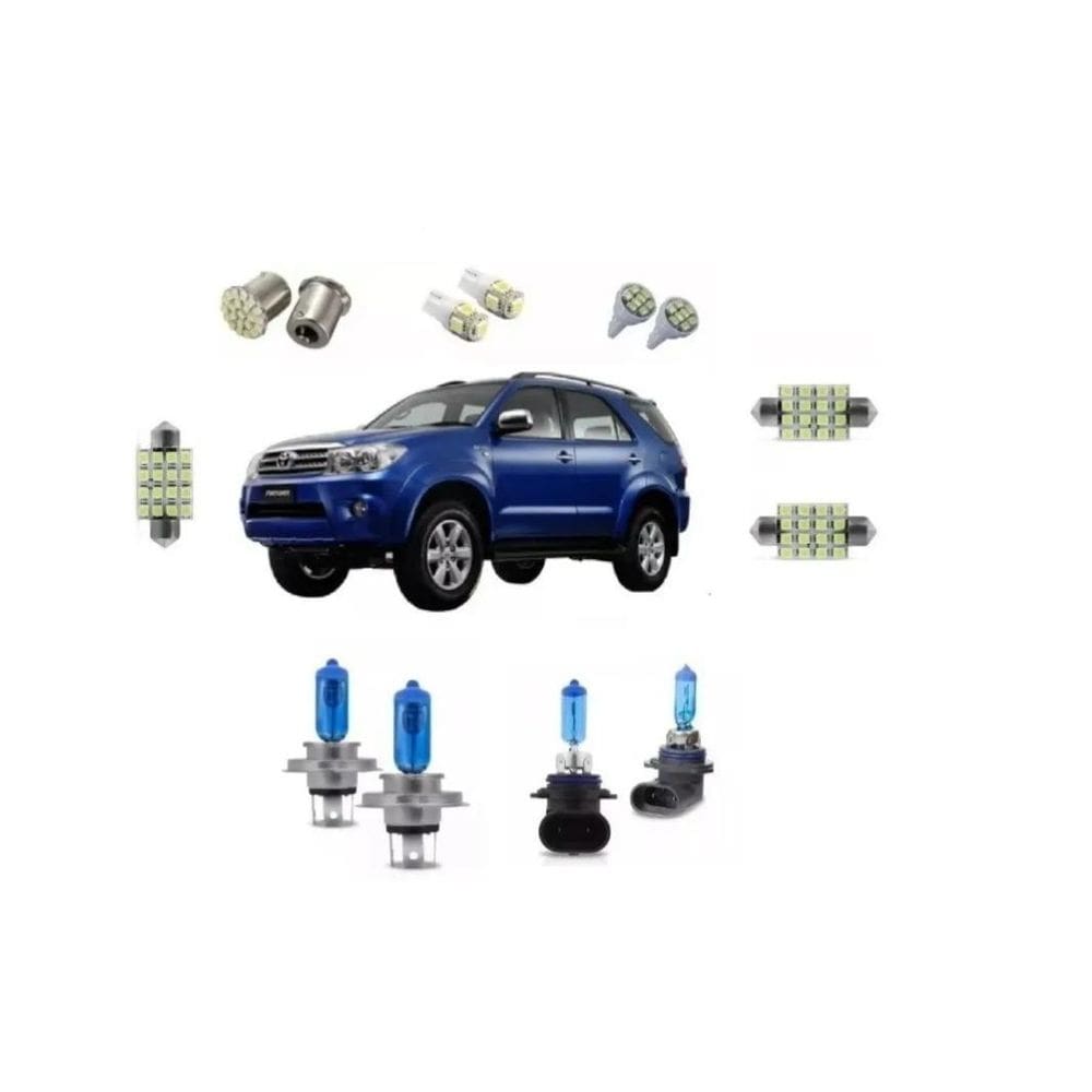 Kit lâmpada super branca hilux sw4 2001 à 2015