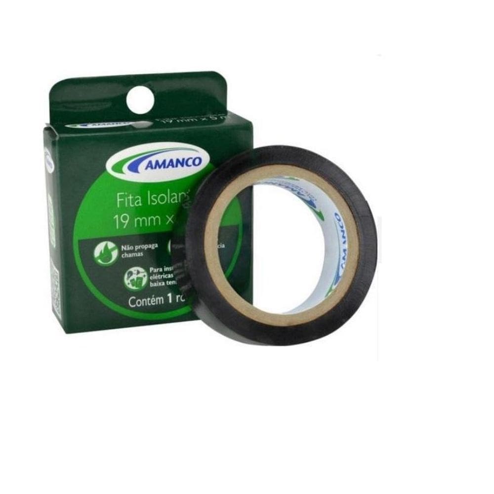 Fita Isolante Amanco Rolo 5M 19Mm Kit Com 12 Unidades