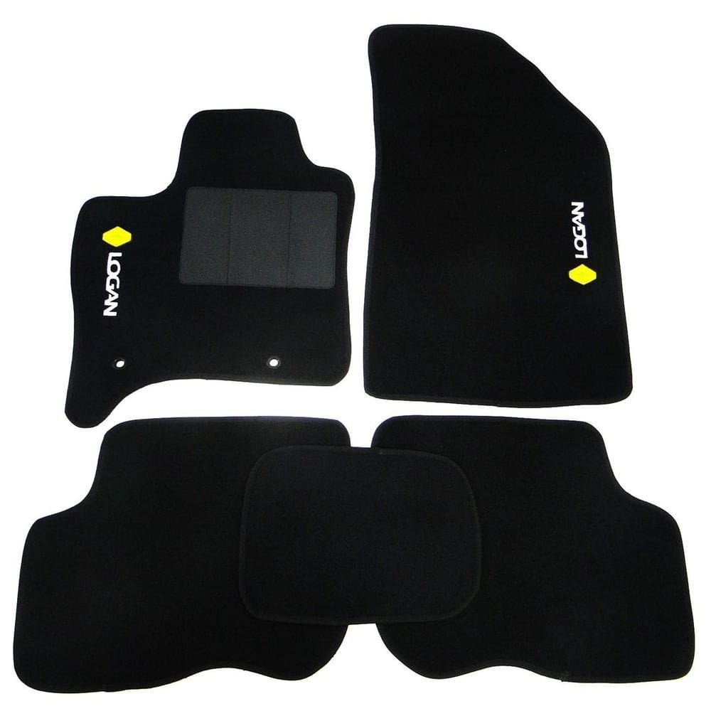 Tapete automotivo logan carpete luxo preto 11mm pvc