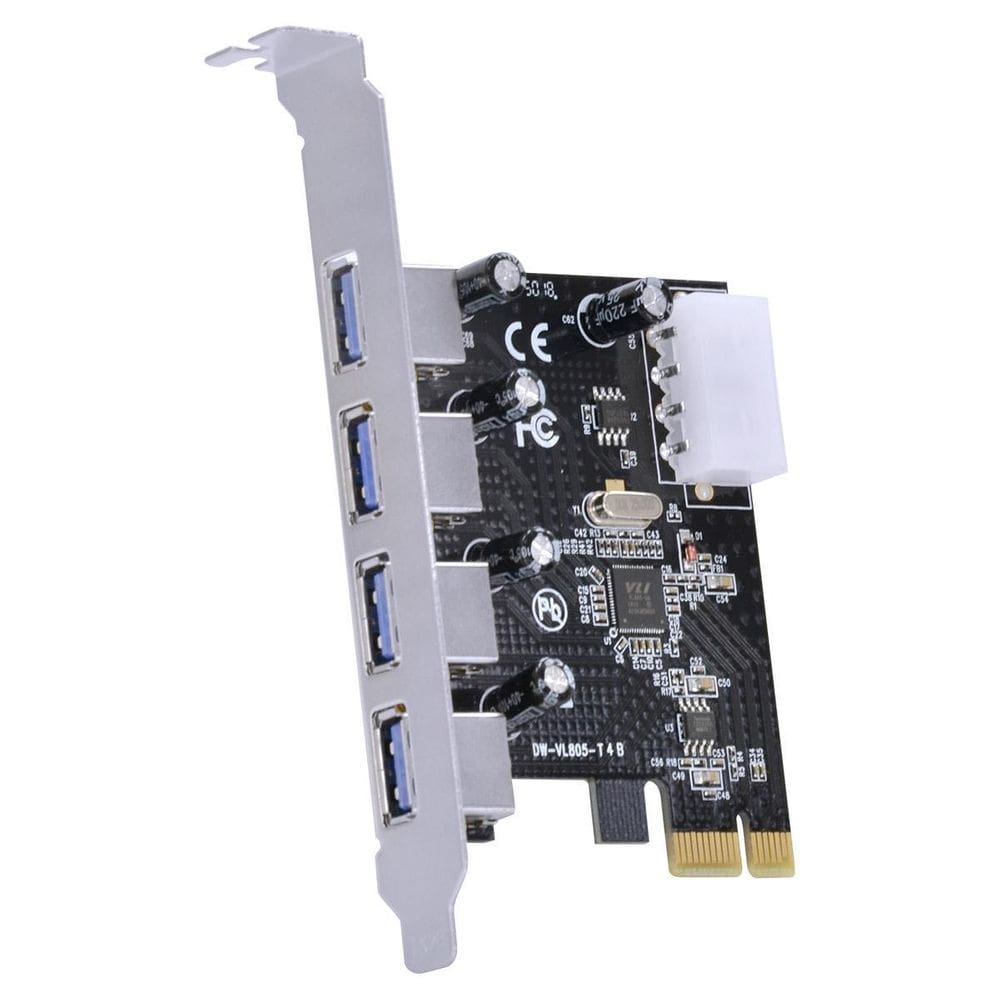 Placa usb com 4 usb 3.0 pci express pci-e x1 - pu30-4