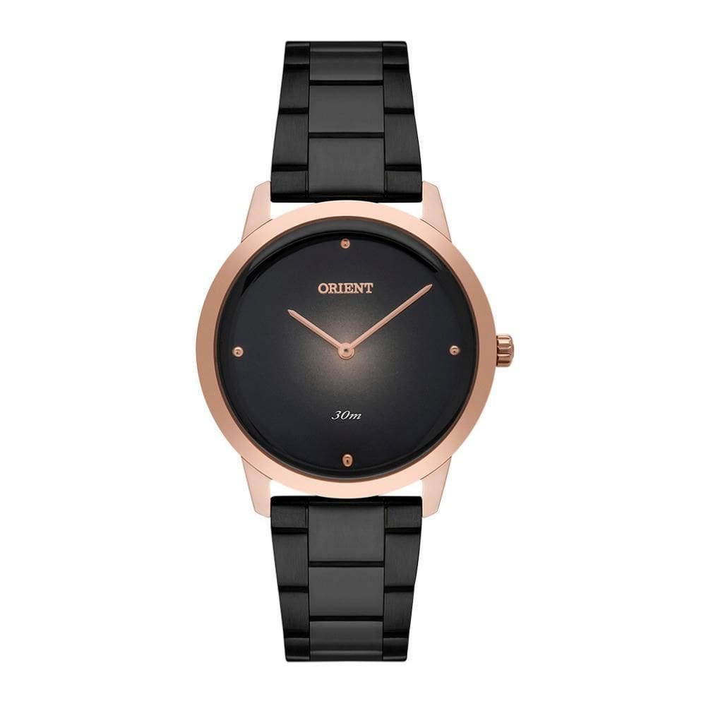 Relógio feminino orient rose e preto analógico