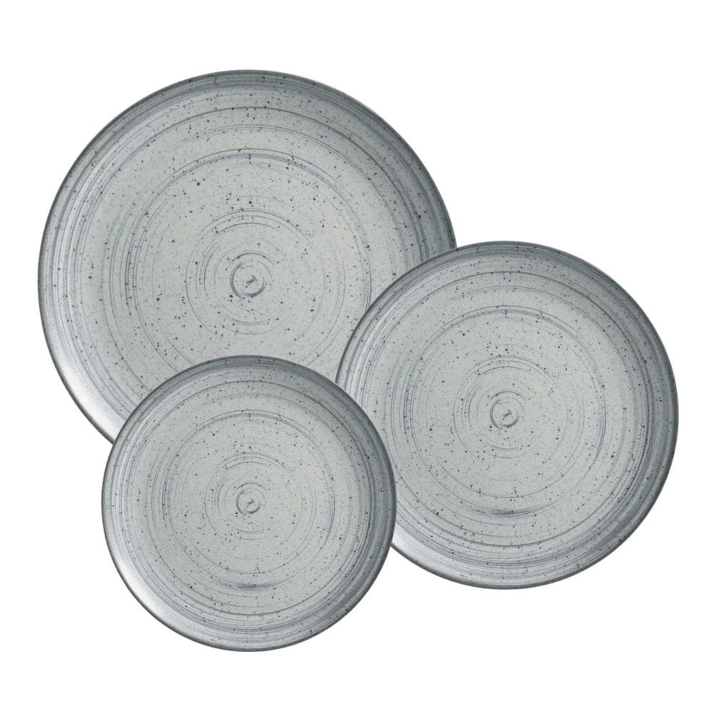 Jogo De Pratos Aparelho Jantar Kit 18 Pcs Kya Gray Alleanza