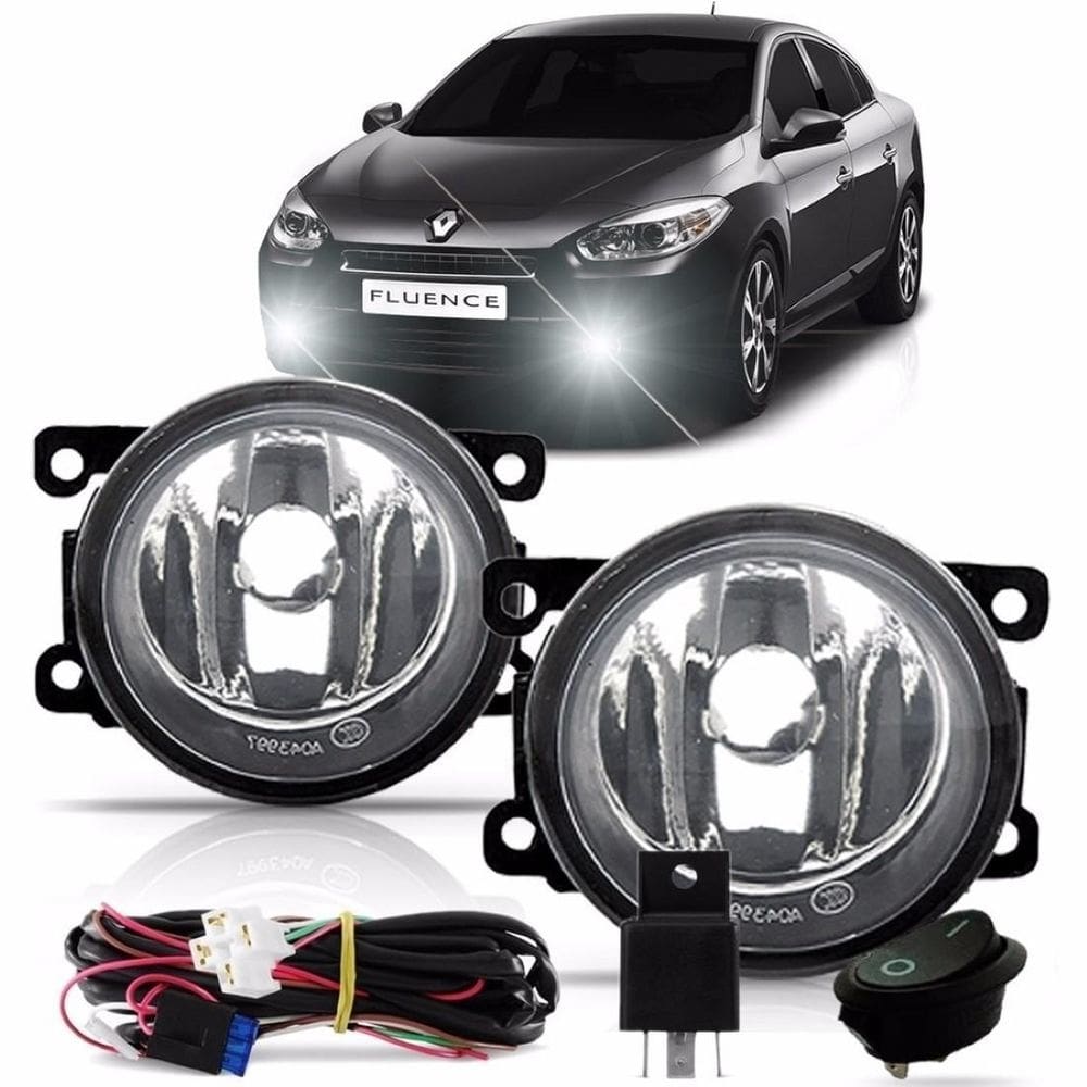 Kit farol milha neblina renault fluence 2011 2012 2013