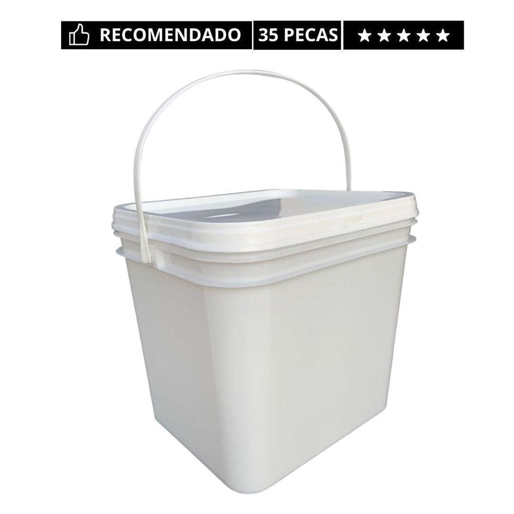 Balde retangular - 5 peças