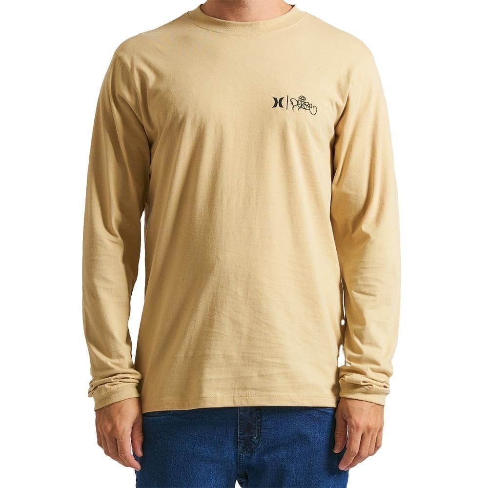 Camiseta Hurley Manga Longa Euro 22 WT24 Areia