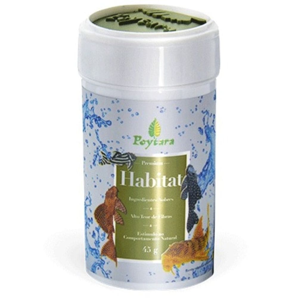 Ração poytara habitat para cascudos 45 gr