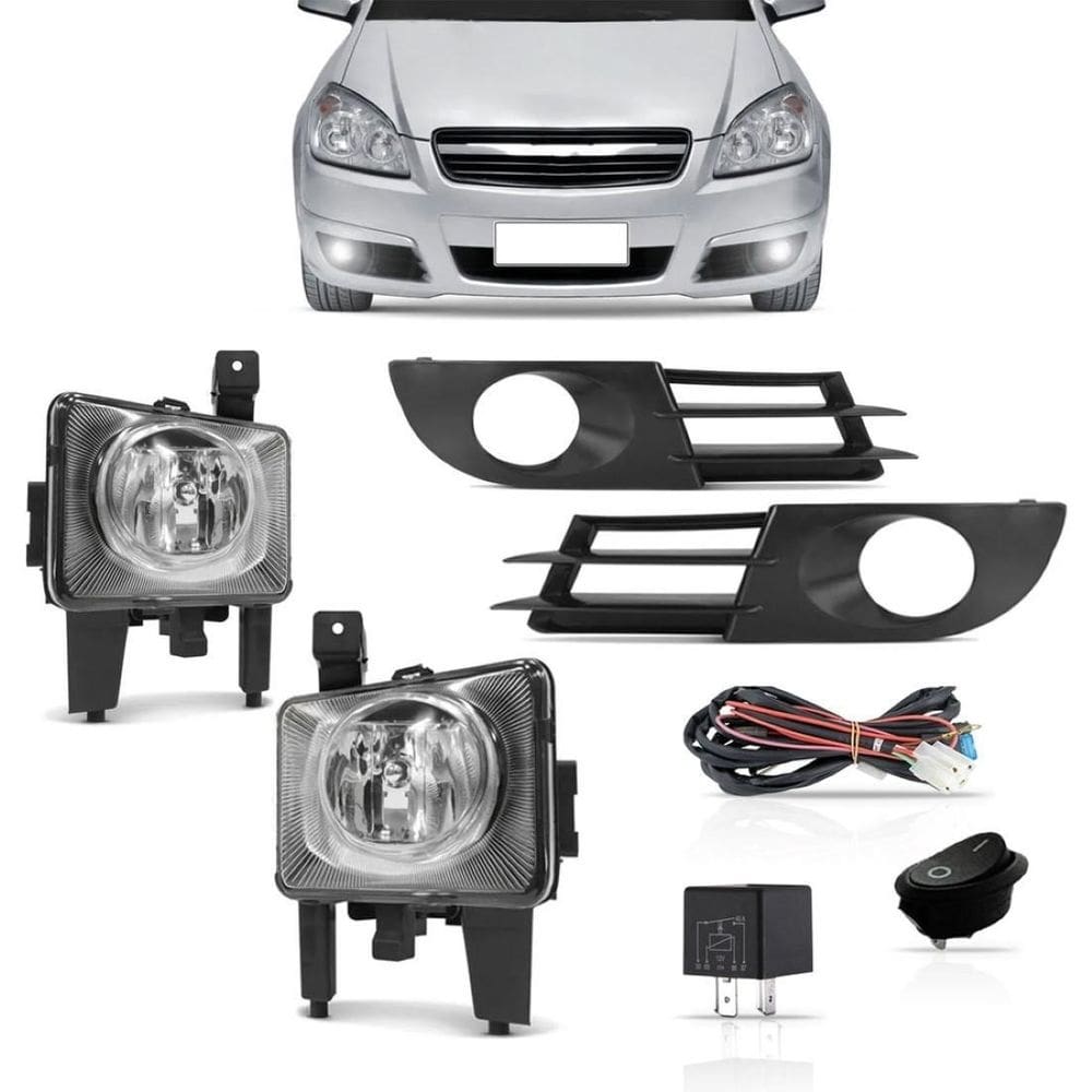 Kit farol milha auxiliar vectra 2006 2007 2008 sem grade