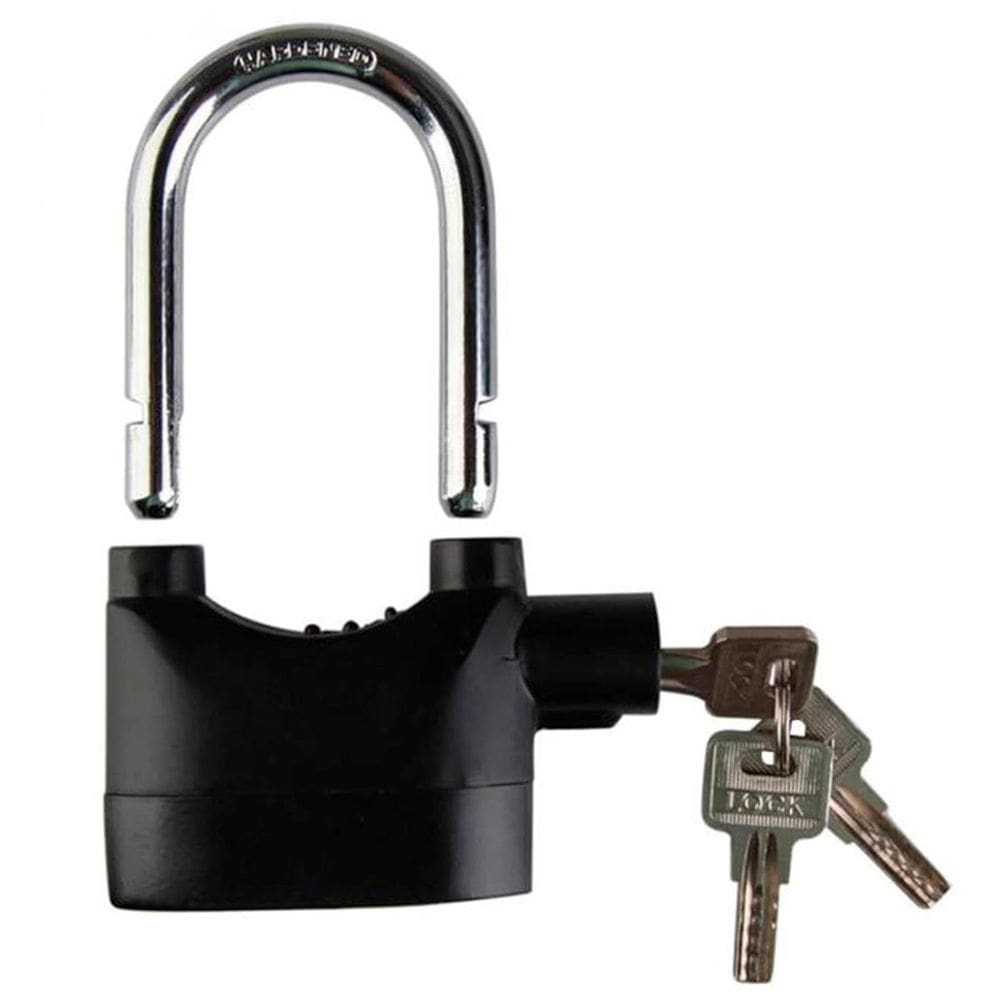 Cadeado alarme sonoro anti-furto bike portão resistente aço