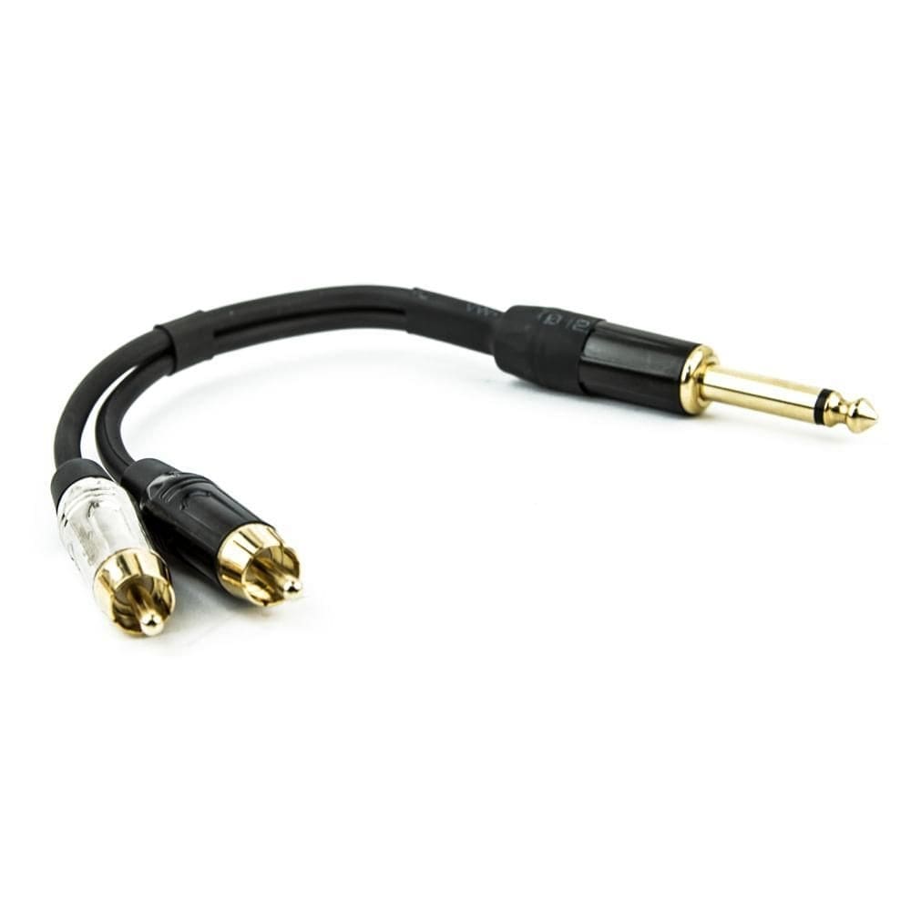 Cabo p10 para 2 rca profissional estereo - 8 metros