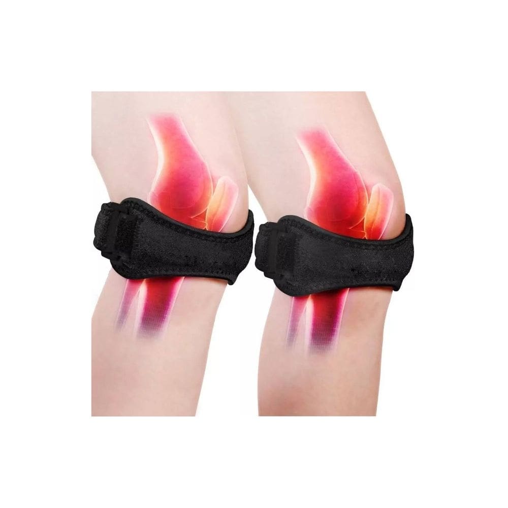 Pacote de joelheiras com 2 alças ajustáveis, suporte de neoprene para menisco