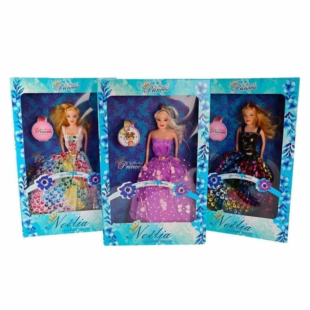 1 boneca princesa noelia  na caixa