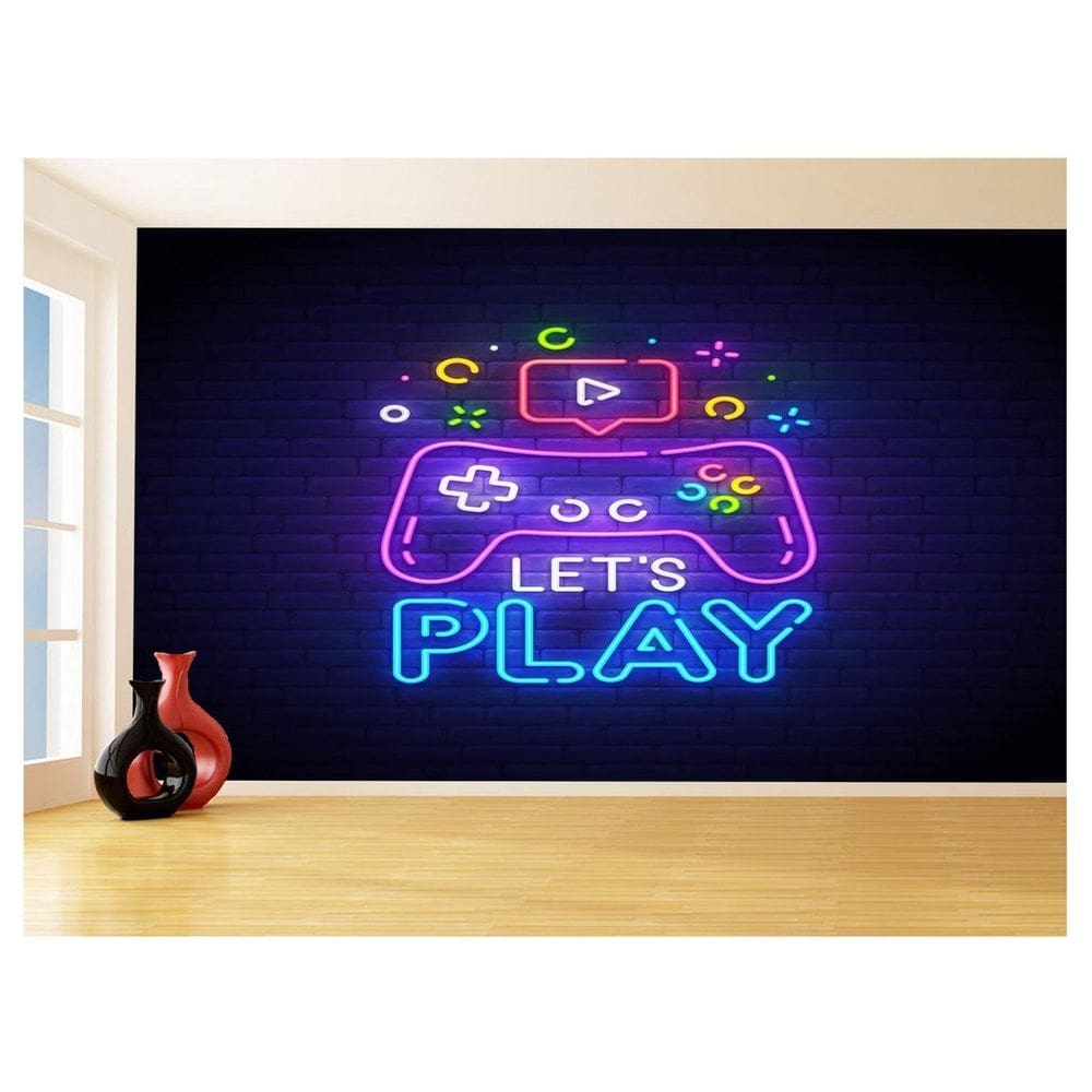 Papel De Parede 3D Salão De Jogos Controle Play 3,5M Jcs110