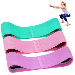 Kit 3 hip mini band faixa tecido treino em casa academia fit