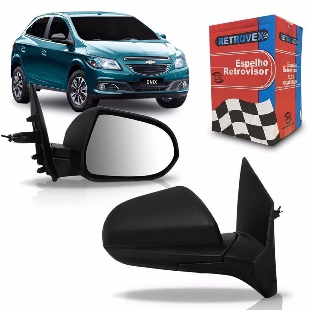 Retrovisor onix prisma 2013 a 2017 regulagem manual retrovex